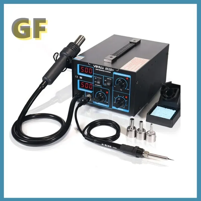 

852D+Pump Air Flow Adjustable Hot With Soldering Soldering Station 2in1 hot desoldering station