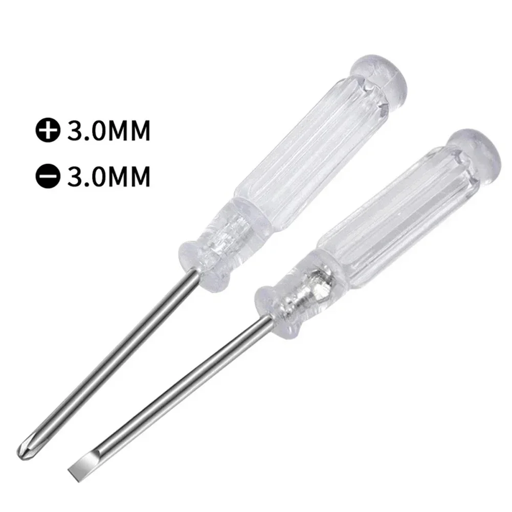 

Mini Screwdriver Slotted/Cross Screwdrivers 3mm Head Small Screwdriver 3.74 Inch Nonslip Handle Mobile Phone Notebook Repair