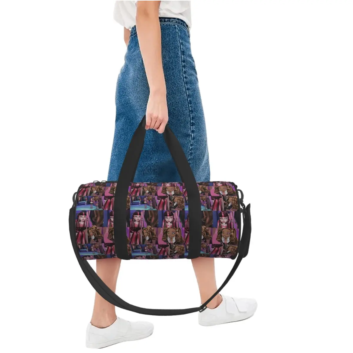 Bolsa de gimnasio Monster High, bolsa deportiva con zapatos, bolso de mano con patrón para exteriores, bolsa de entrenamiento gráfico, bolsa de Fitness