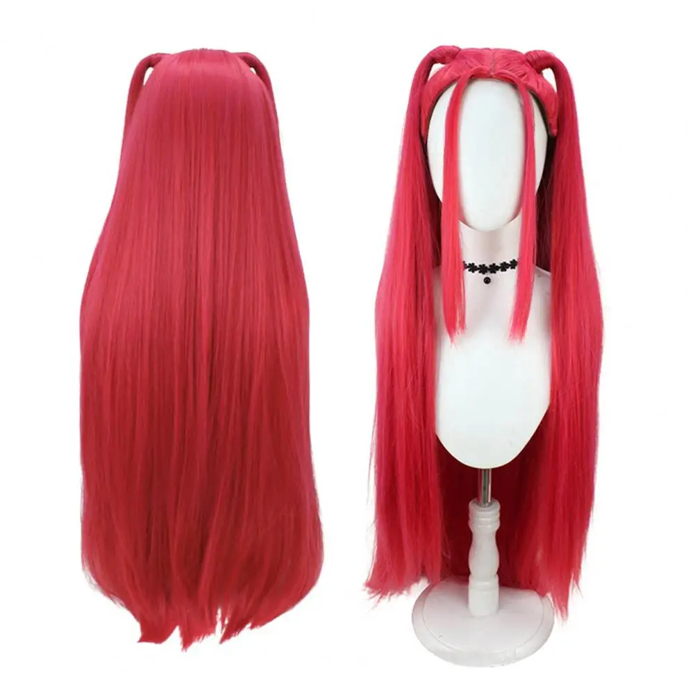 

2 шт. женских париков для косплея, натуральный вид, термостойкое волокно, пушистые, для Хэллоуина, костюмированных вечеринок, длинные, прямые, синтетические парики с косами