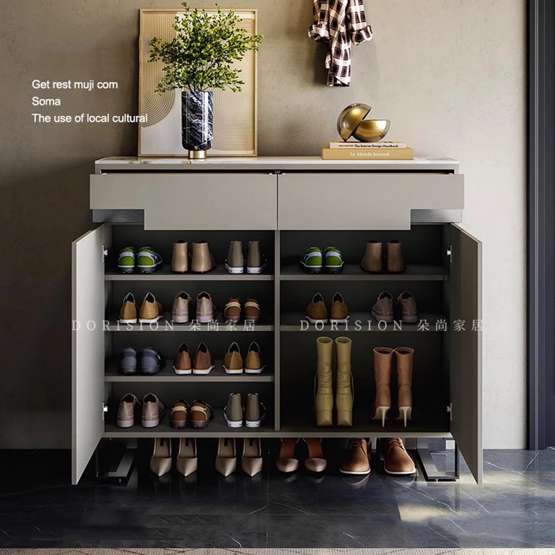 Luxury Designer Shoe Cabinet Organizer Storage Living Room Mobile Display Box Shoe Shelf Slippers Gabinete Entrance Furniture