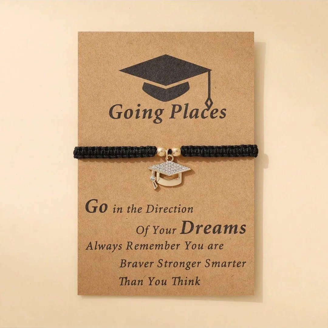 

Fashion Doctor Hat Certificate Adjustment Bracelet - Commemorative Graduation Gift for Students - Seasonal Friendship Jewelry