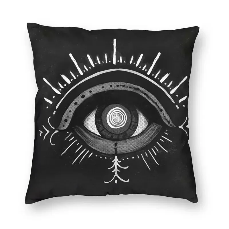 40/45/50cm Evil Eye Black Art Cushion Cover Living Room Mysterious Spirit Pillow Covers Sofa Bedroom Pillowcase Home Decor
