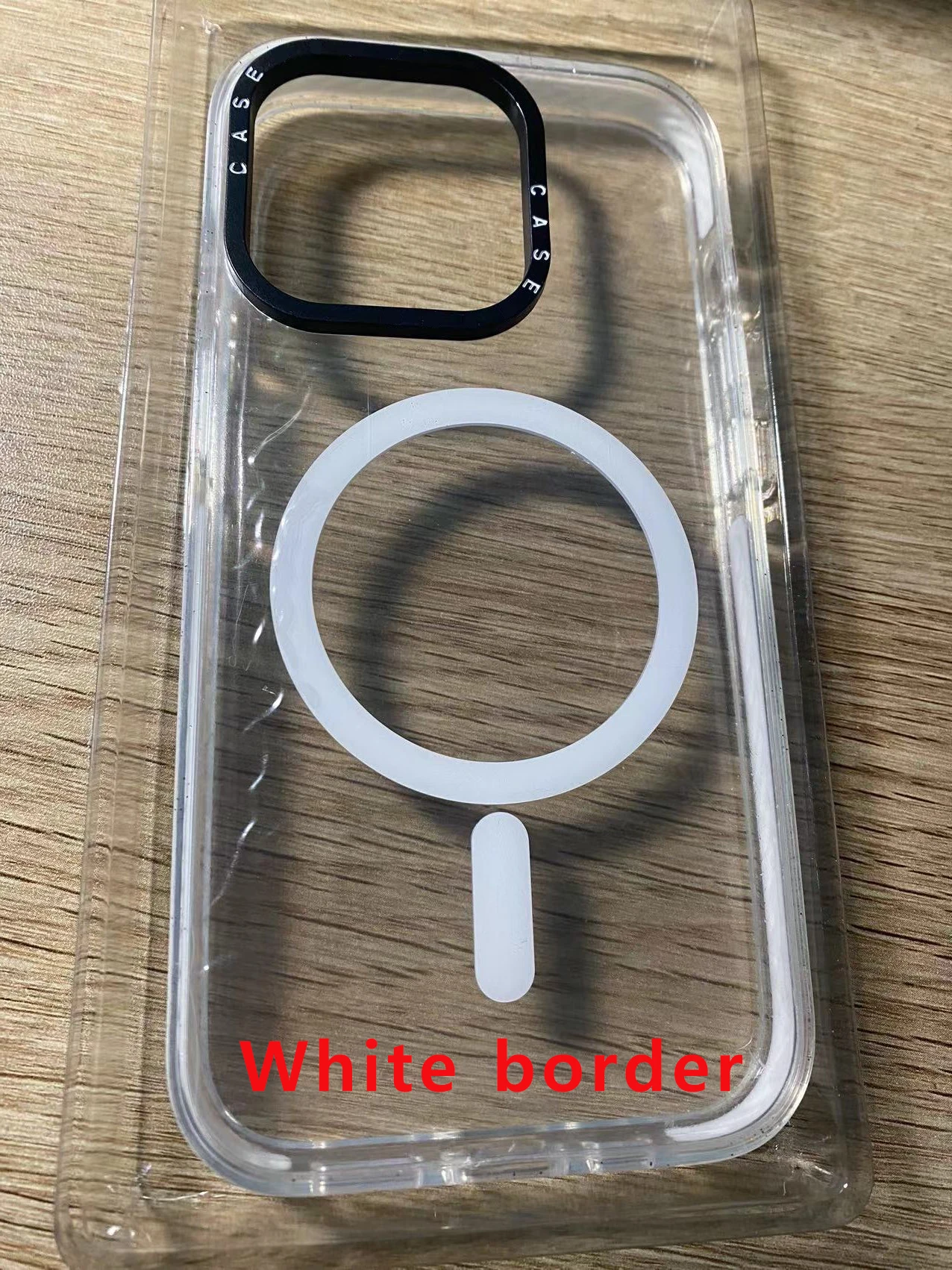 حافظة لهاتف آيفون 17 16 15 14 13 12 11 Pro Max Plus Air من الأكريليك الشفاف باللون الأبيض مع MagSafe #2