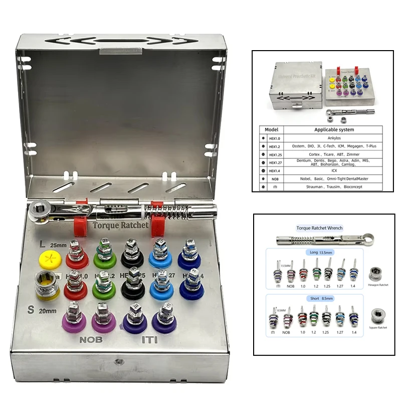 

Dental Universal Implant Torque Screwdrivers Wrench Dental Implant Restoration Tool Kit Dentistry Implantology Tools Dentist