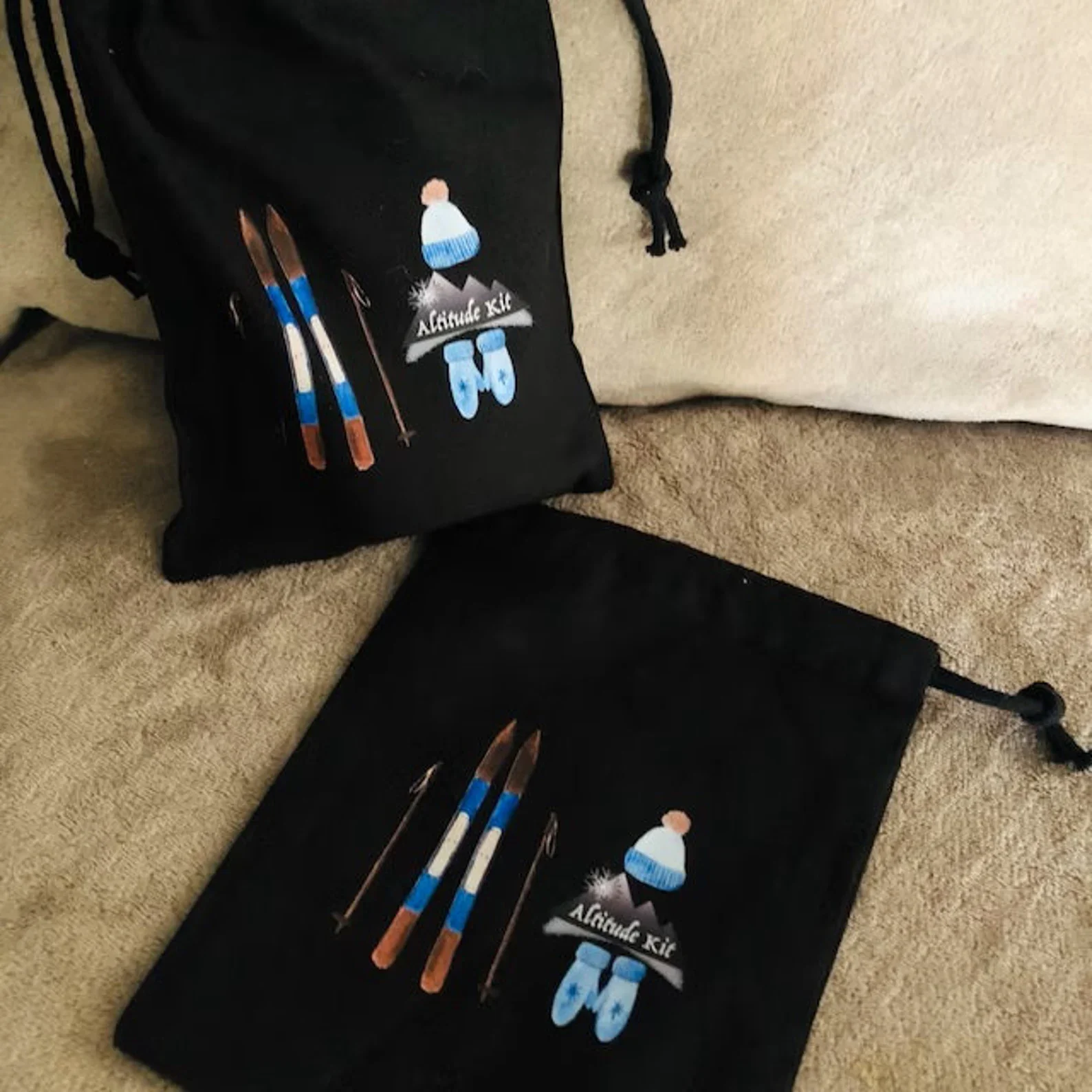 

20 шт. Хлопковая сумка на шнурке с персонализированным логотипом: упаковка ювелирных изделий на заказ