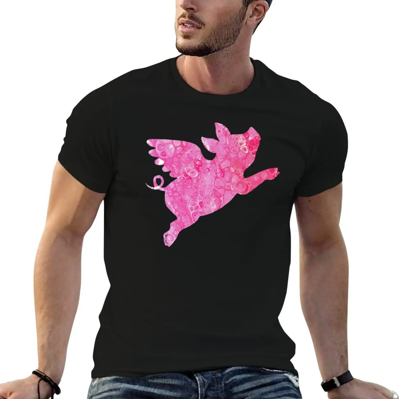 

Flying Pig, When Pigs Fly, Flying Pig Gifts, Gifts, Print, Coaster, Mug, Fly T-Shirt man tshirt T-Shirt