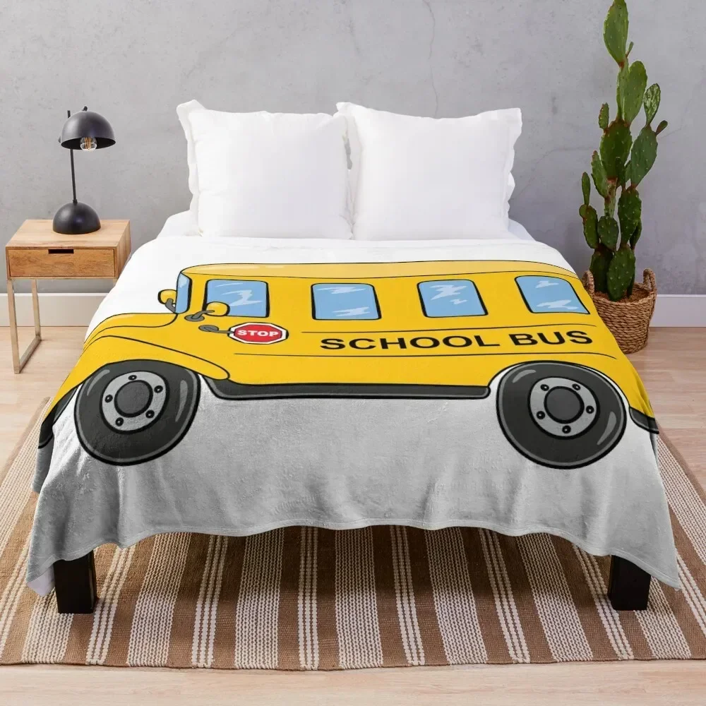 

Yellow School Bus Throw Blanket