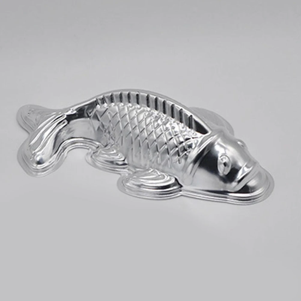 

2pcs Fish Shape Baking Mold Chocolate Jelly Cake Nonstick Aluminum Alloy Reusable Diy Molds Kitchen Dessert Bakery Home