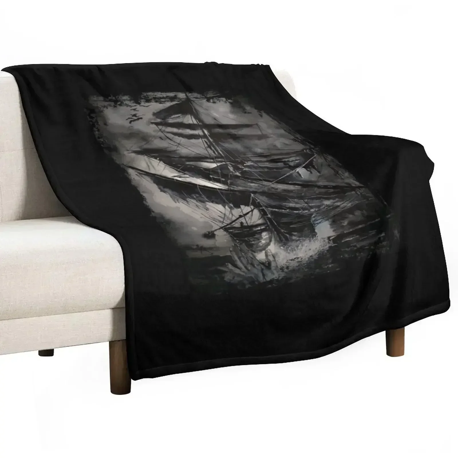 pirate ship Throw Blanket Soft Home Decor Blanket for Couch Bedroom