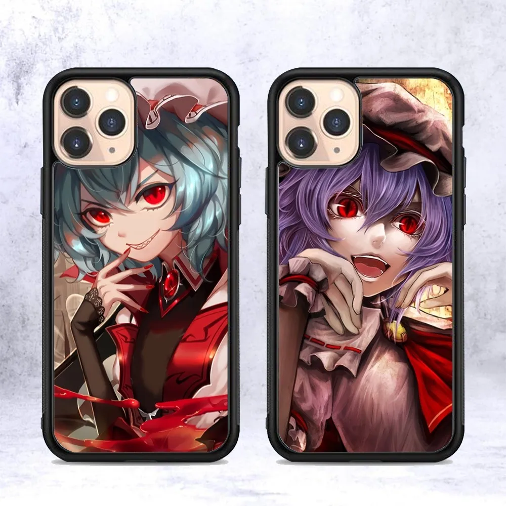 

Anime Touhou Scarlet Eyes Phone Case Silicone PC+TPU Case For iPhone 14 11 12 13 Pro Max 8 7 6 Plus X XR Hard Fundas