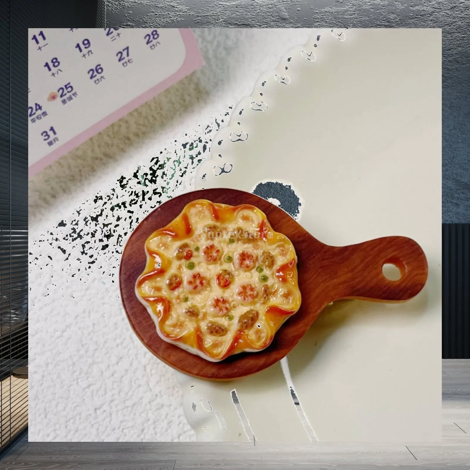 Trendy Pizza Shaped Hair Accessory for Italy Dish Lovers Sturdy Resin Duckbill Clip Realistic Cheese Design Popular Hair Clip