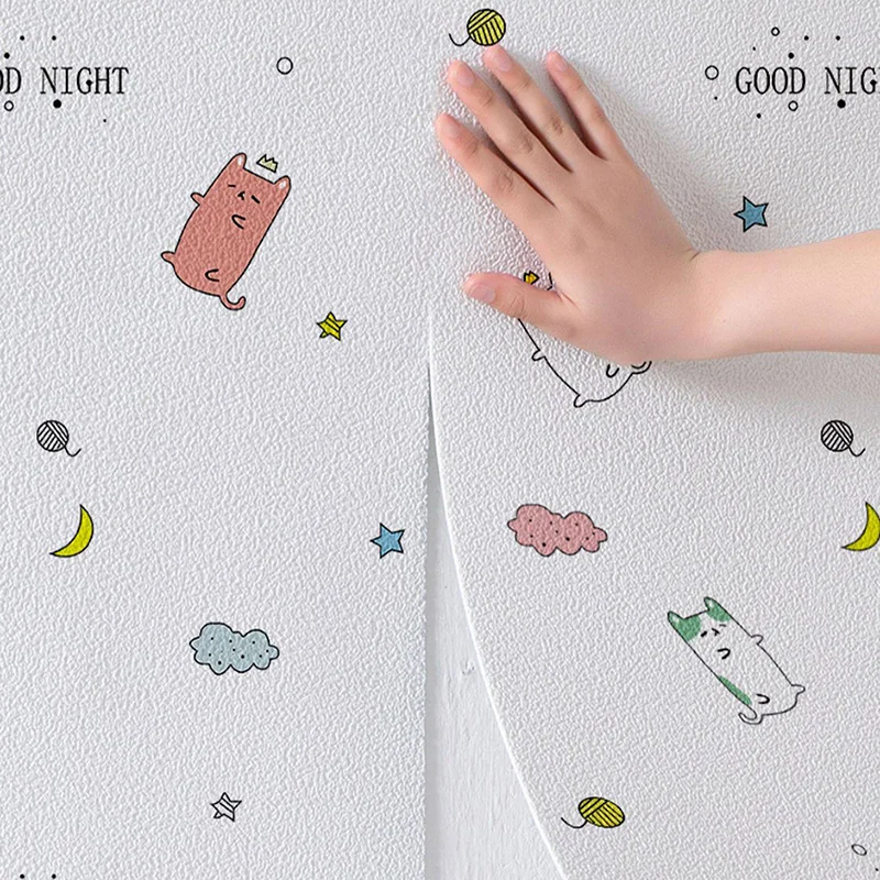 5M VC Anti Dust Wall Special Wallpaper 3D Three-dimensional Children's Room Wall Sticker Covering Ugliness  Bedroom Wall Sticker