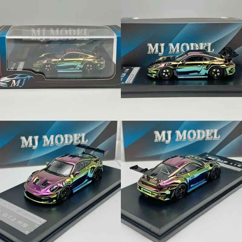 MJ MODEL Diecast 1:64 Scale 911 GT3RS Alloy Simulation Car Model Souvenirs Collection Adult Boy Gift Static Display