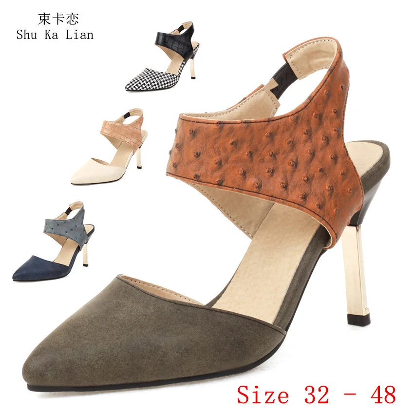 

Sexy Women High Heels Pumps D Orsay High Heel Shoes Stiletto Woman Party Shoes Kitten Heels Plus Size 32 - 48