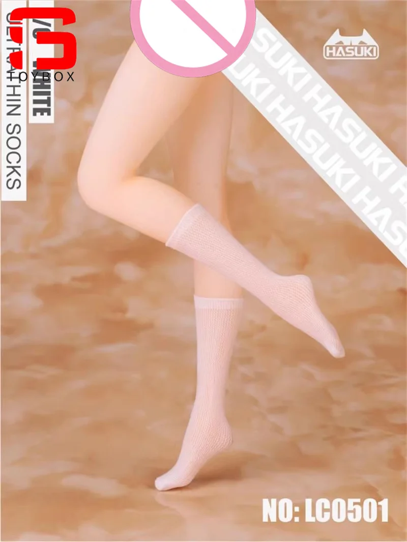 In Stock HASUKI LC05 1/6 Ultrathin Seamless Straight Tube Socks Clothes Model Fit 12'' Female Soldier Action Figure Body Dolls