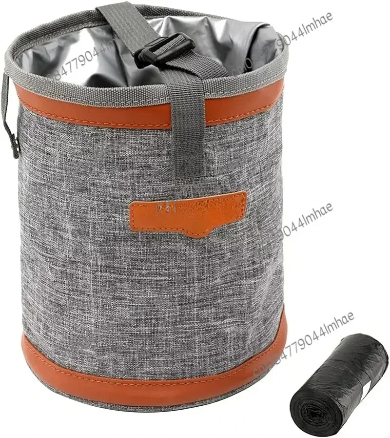 Car Trash Can Portable Hanging Garbage Bag Foldable Car Bin Leakproof Liners