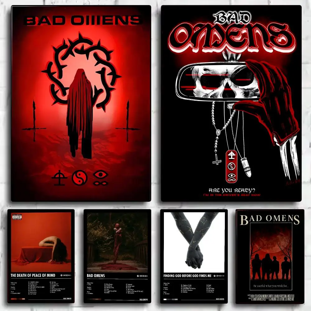 Band B-Bad O-Omens Poster Wall Art Poster Print Decorative Artwork for Bedroom Living Room Office Home Decoration