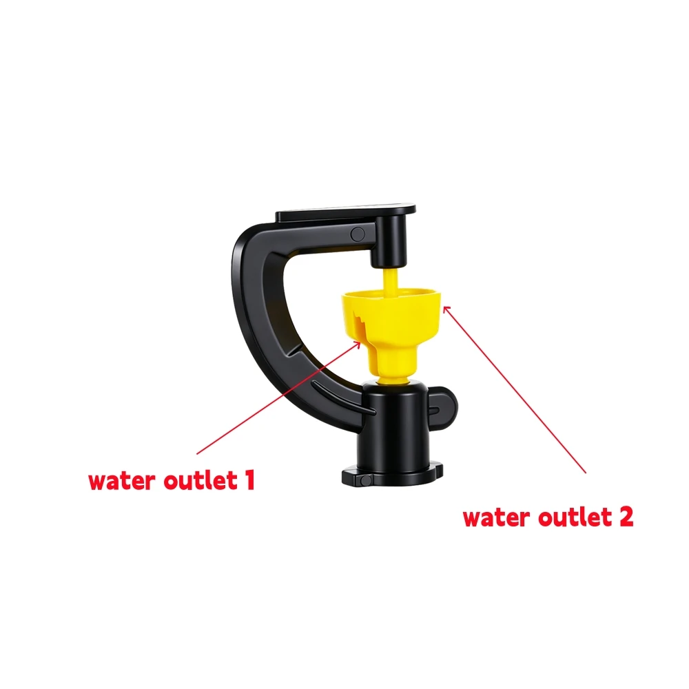 7.5mm 360 Degree Scattering Micro Nozzle Double Water Outlets Garden Greenhouse Irrigation Misting Cooling Sprinkler Head 50Pcs