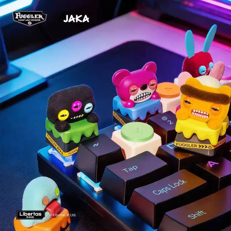 

Fuggler X JAKA Mechanical Keyboard Keycap Blind Box Lab Escape Plan Series Cute Monster Collectible Keychain Figure Lovely Gift