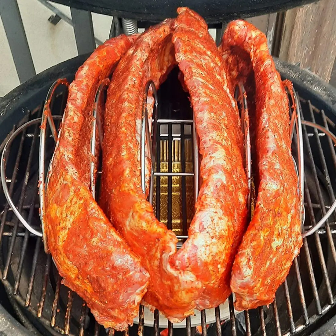 J1UL1N Barbecue Rib Rack For Smokers,For Large Green Eggs And Kamado Joe Smoker Or Larger Barbecue Rack,For Charcoal Barbecue
