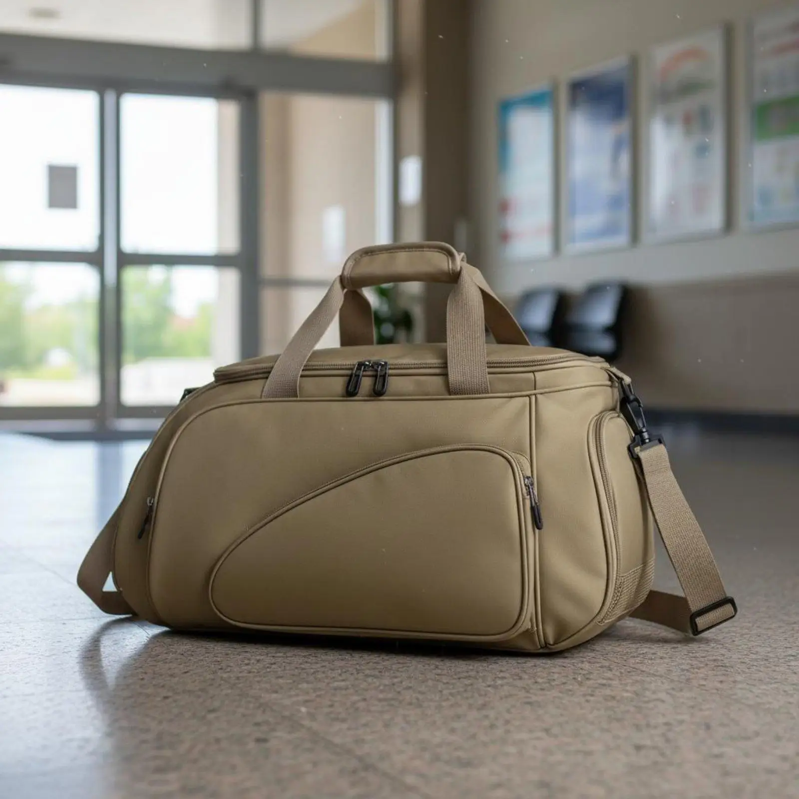 Table Tennis Bag Multi-Compartment Layout Large Capacity Athletic Duffel Separate Shoe Compartment for Athletes, Fitness,