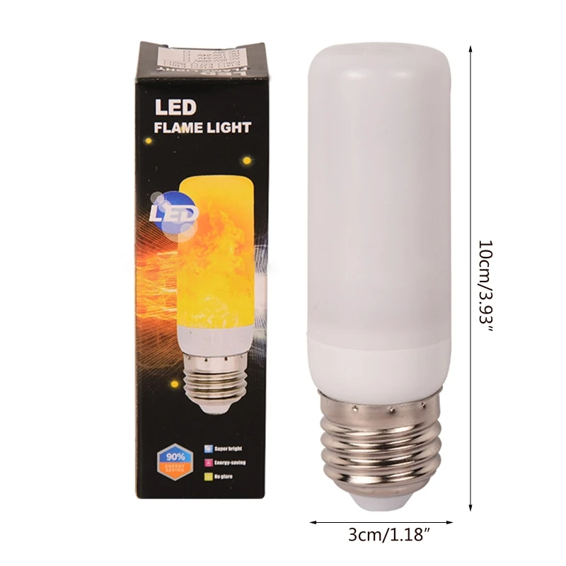 หลอดไฟเปลวไฟ LED กะพริบไฟจำลองการเผาไหม้ไฟ E27ตกแต่งปาร์ตี้คริสต์มาส