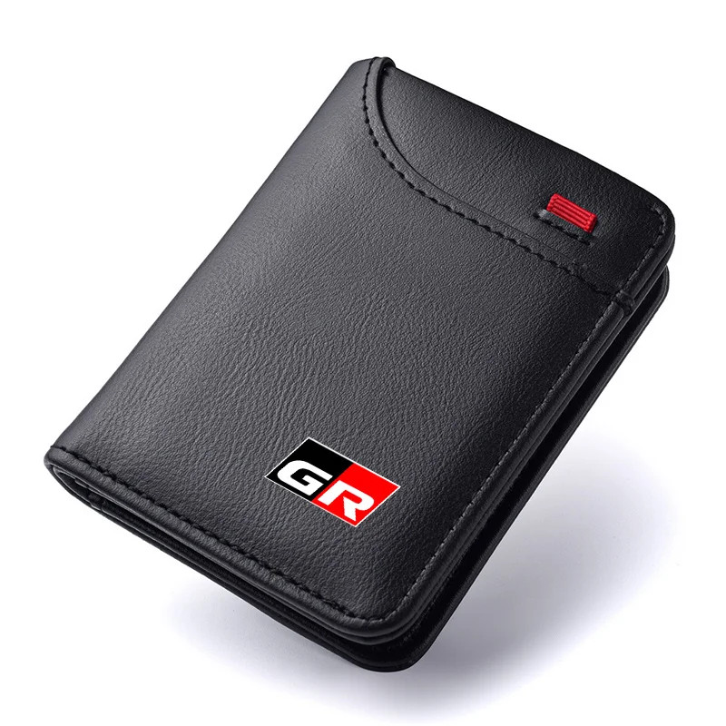 Sac de documents de conduite en cuir PU, porte-cartes d'identité, porte-passeport, pochette pour cartes, pour Toyota GR Gazoo Racing RAV4 Prius TRD Corolla Yaris
