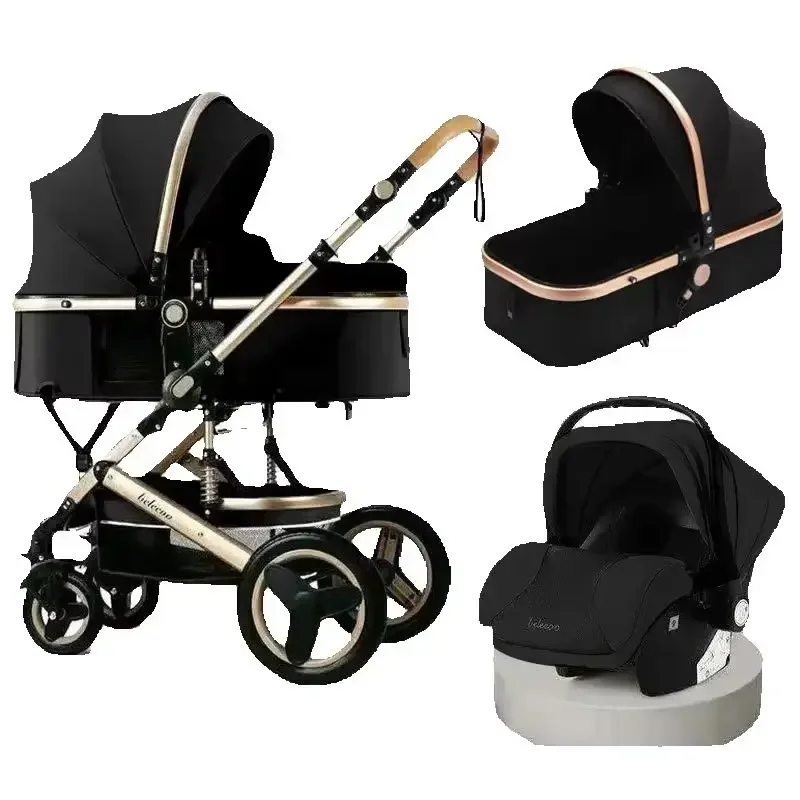 

Baby Stroller 3 in 1 Pram Carriages For Newborn Buggy Travel System Multi-function Cart carrinho de bebe 3 em 1 strollers