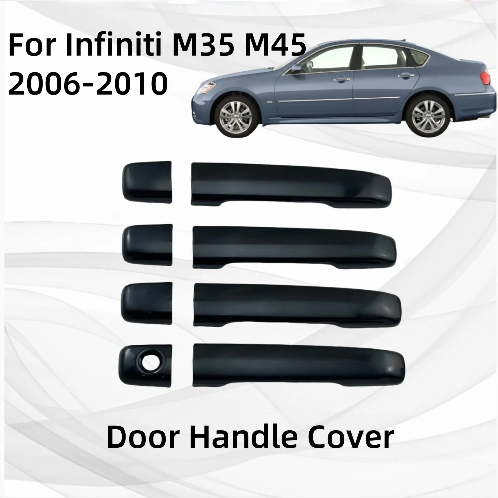 

High Quality Car Accessories Door Handle Covers Stickers Trim Black Carbon For Infiniti M35 M45 2006 2007 2008 2009 2010