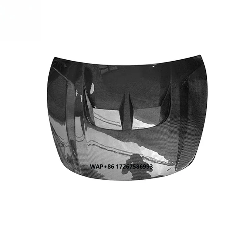 For Model Y Aggressive HK Style Carbon Fiber Hood for Model Y, Wet Laid Carbon, Sporty Design