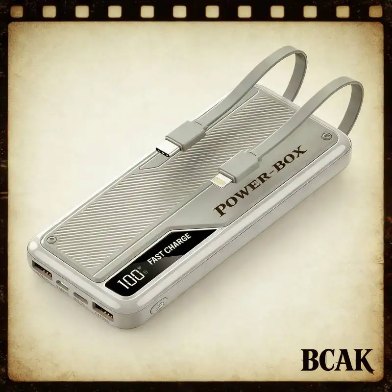 BCAK Ultra Slim Compact Power Bank 120W Super Fast Charge 10000 20000mAh Portable Lightweight Fast Charging for Mobile Phones