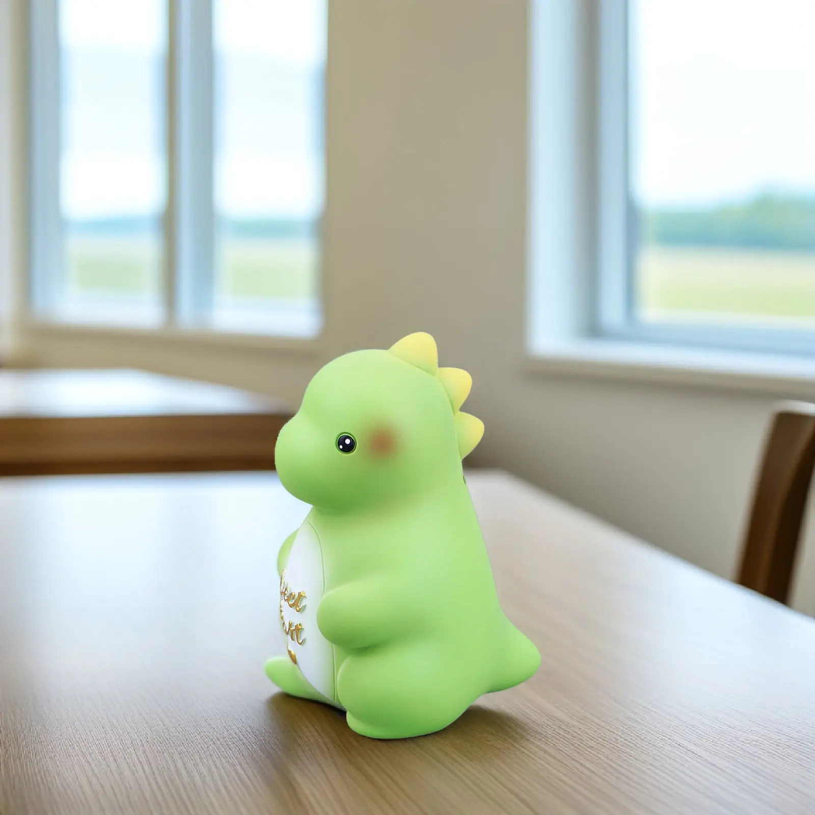 Exquisite Dinosaur-Shaped Piggy Bank Fine Detail Vinyl Coin Bank for Kids Girls Adults Room Decorative Saving Jar Christmas