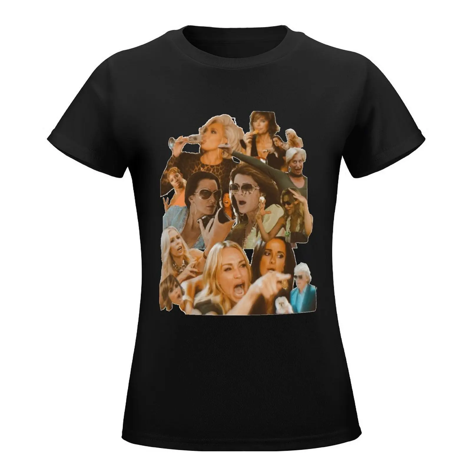 Echte Huisvrouwen Collage T-Shirt Anime Kleding Korte Mouw Tee Schattige T-Shirts Voor Vrouwen