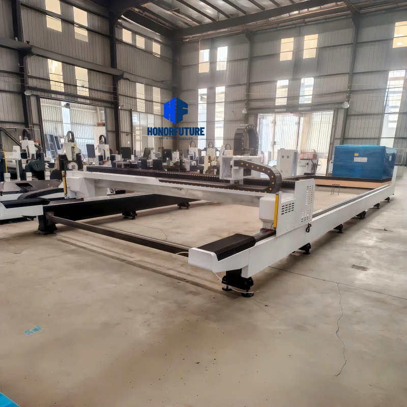 CNC Ground Rail Mounted Fiber Laser Cutting Machine with Digital Control PLT Support High-Power Processing Continuous Operation
