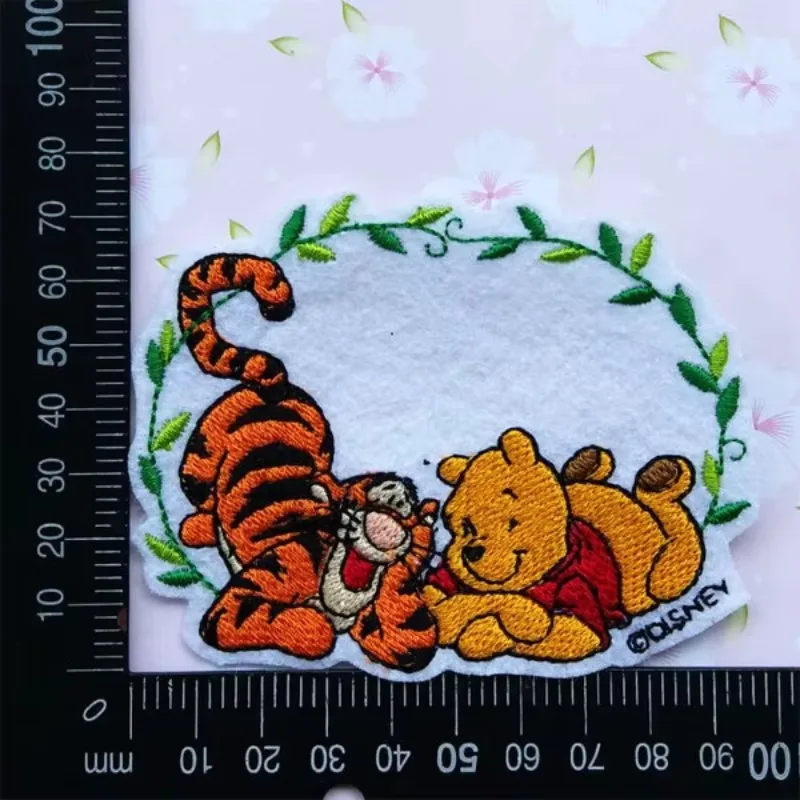 Disney Animation Winnie The Pooh Cloth Sticker Pink Pig Sticker Children's Clothes School Bag Decorative Sticker Repair Patches