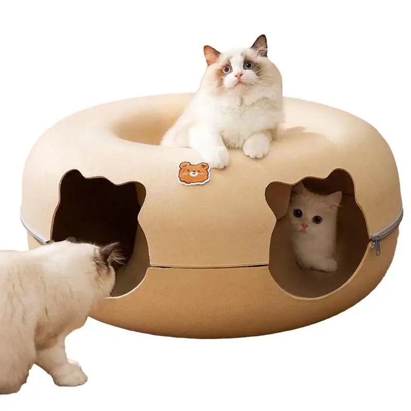 

Cat Tunnel Bed Donut Indoor Cat Tunnel Dog House Bed Dog Basket Bed Mat Pet Kennel Products Cama Para Gatos For Dog Accessories