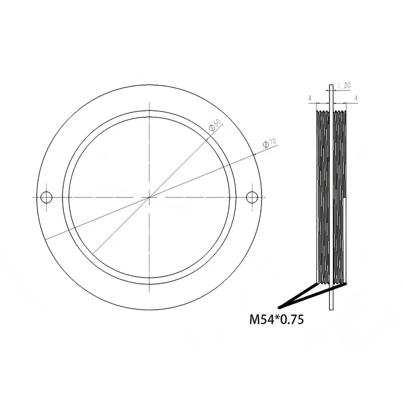 Wanderer M54 Male to Male Adapter 1.2mm Extension Cable Ideal for Takahashi E-130/E-160/E-180 Astronomical Equipment Accessory