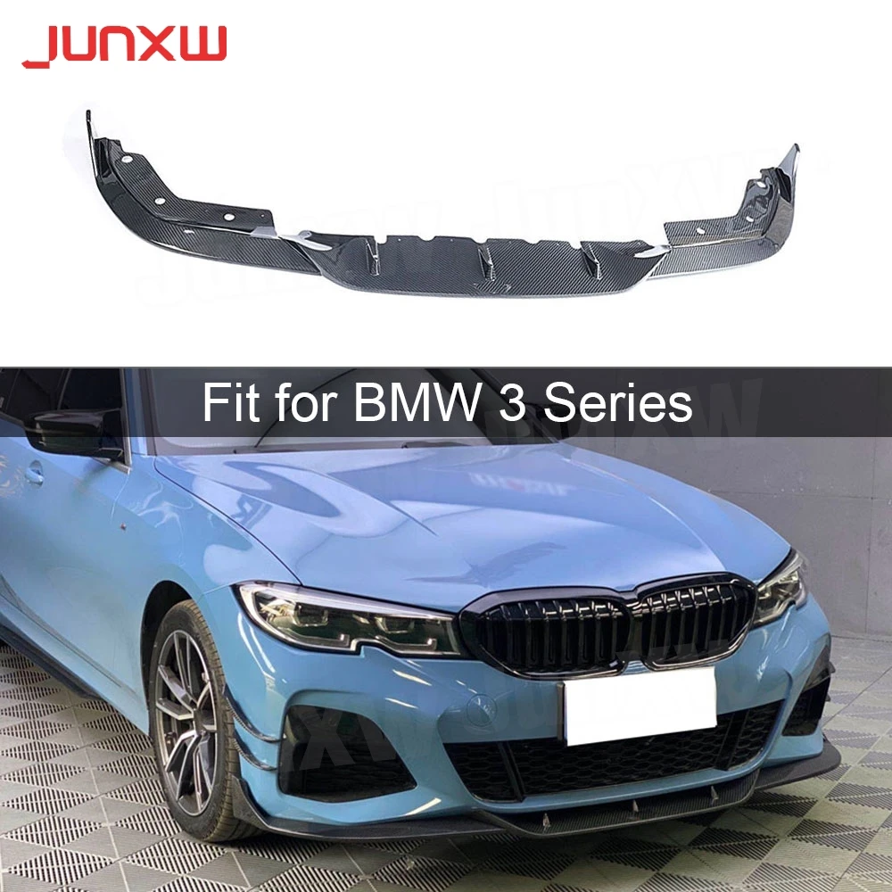 

Dry Carbon Fiber Front Lip Chin Splitters Spoiler For BMW 3 Series G20 2019 2020 Bumper Lip Guard Car Styling