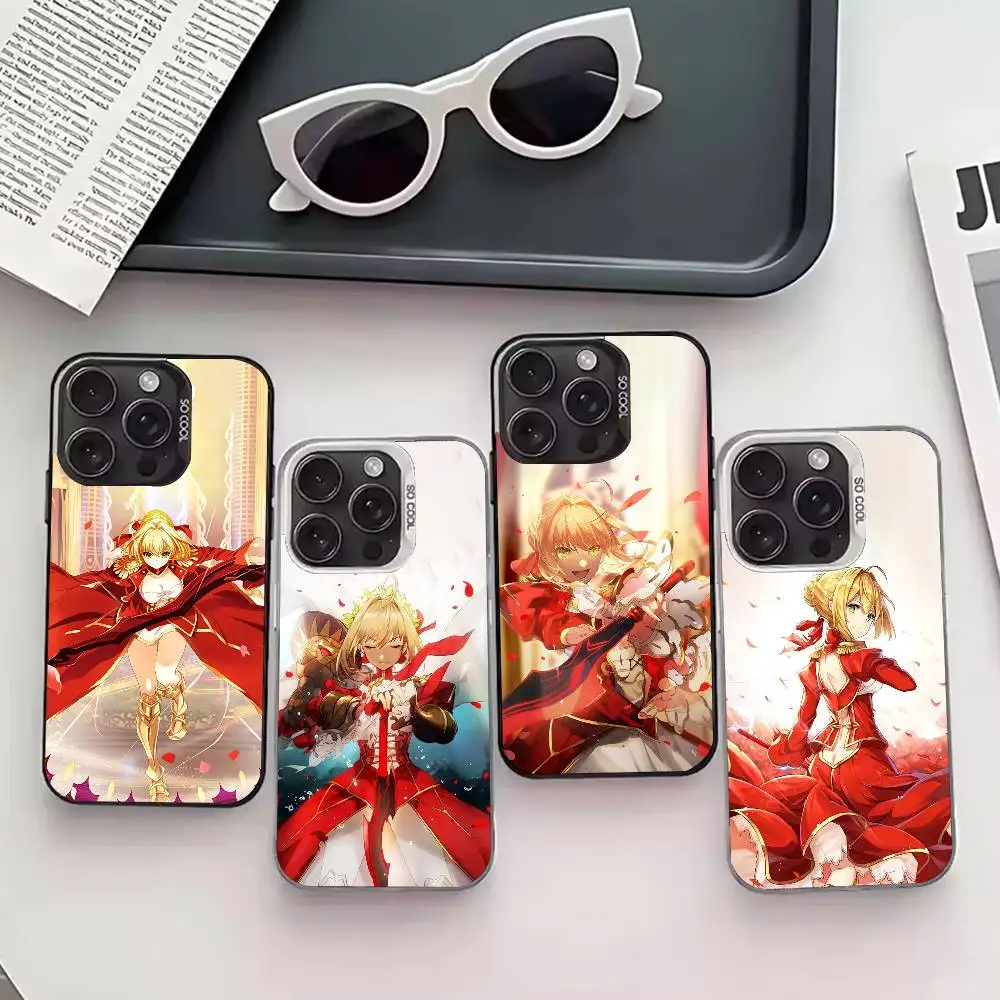 Funda para teléfono Nero Claudius Fate Extra Nero Beast para iPhone 17, 16, 15, 14, 13, 12, 11 Plus, Pro Max, XS, funda de teléfono color plata.