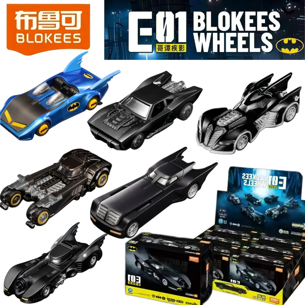 

Коллекционная модель автомобиля Blokees Wheels Batman Batmobile 1992 E01 DC, лицензированная, из литого металла, с элегантным матово-черным дизайном