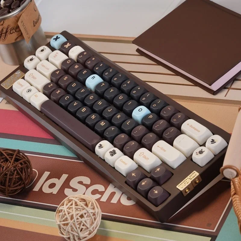 

Brown Sugar Bobo Theme Keycaps 129 Keys MOA Profile PBT Dye Sub Keycap for 75/87/98/104/108 MX Mechanical Keyboard