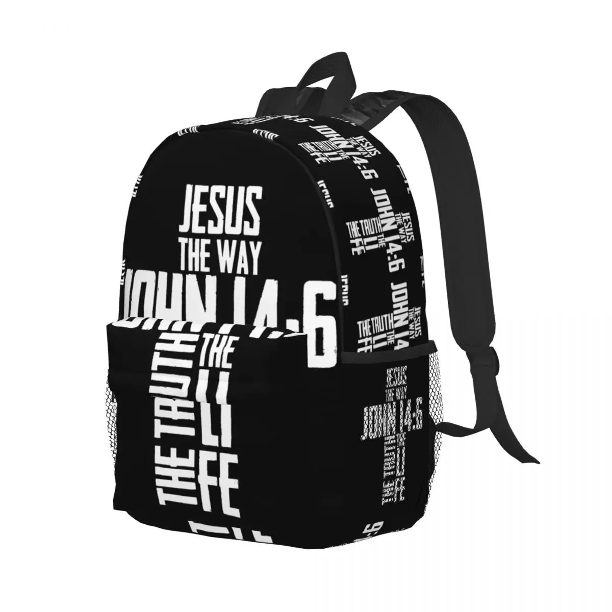 Christian Bible Verse Jesus The Way John 14-6 Backpack Middle High College School Student Bookbag