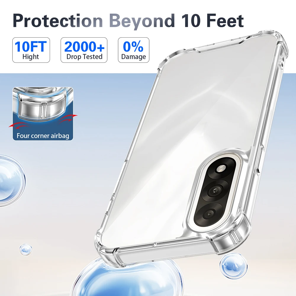 حافظة شفافة مقاومة للصدمات بأربعة زوايا من KEYSION لهاتف OnePlus Nord 5 غطاء خلفي ناعم من مادة البولي يوريثان الحراري + PC لهاتف OnePlus 1 + Nord 5G