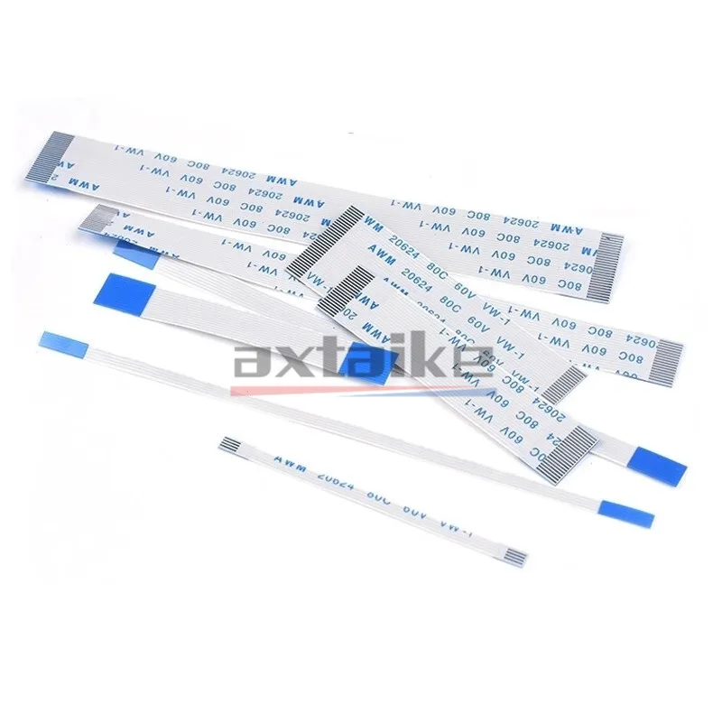 10PCS FPC FFC Flexible Flat Cable 4-60Pin 1.0MM Pitch A-Type B-Type 5-20CM Length for Printer Scanner Industrial Equipment