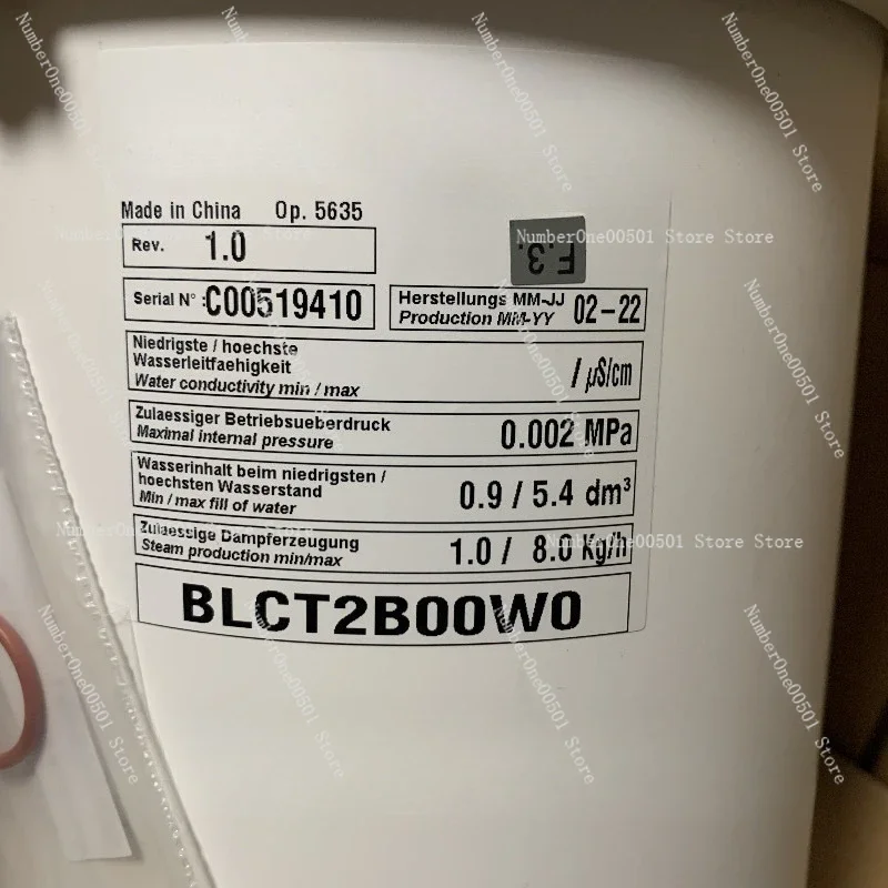 Electrode Steam Humidifier Cylinder BLCT2B00W0 Low Conductivity Cleanable Replacement Canister
