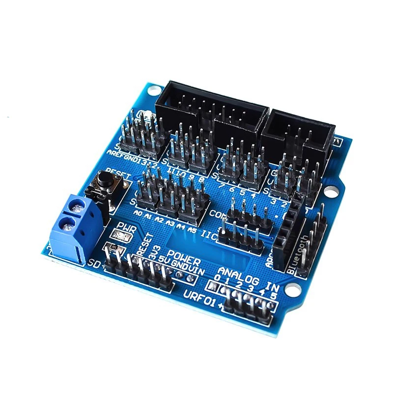 

1~100Pcs UNO R3 V5.0 Sensor Expansion Board Sensor Shield V5.0 Robot Accessories Electronic Building Blocks Blue Version