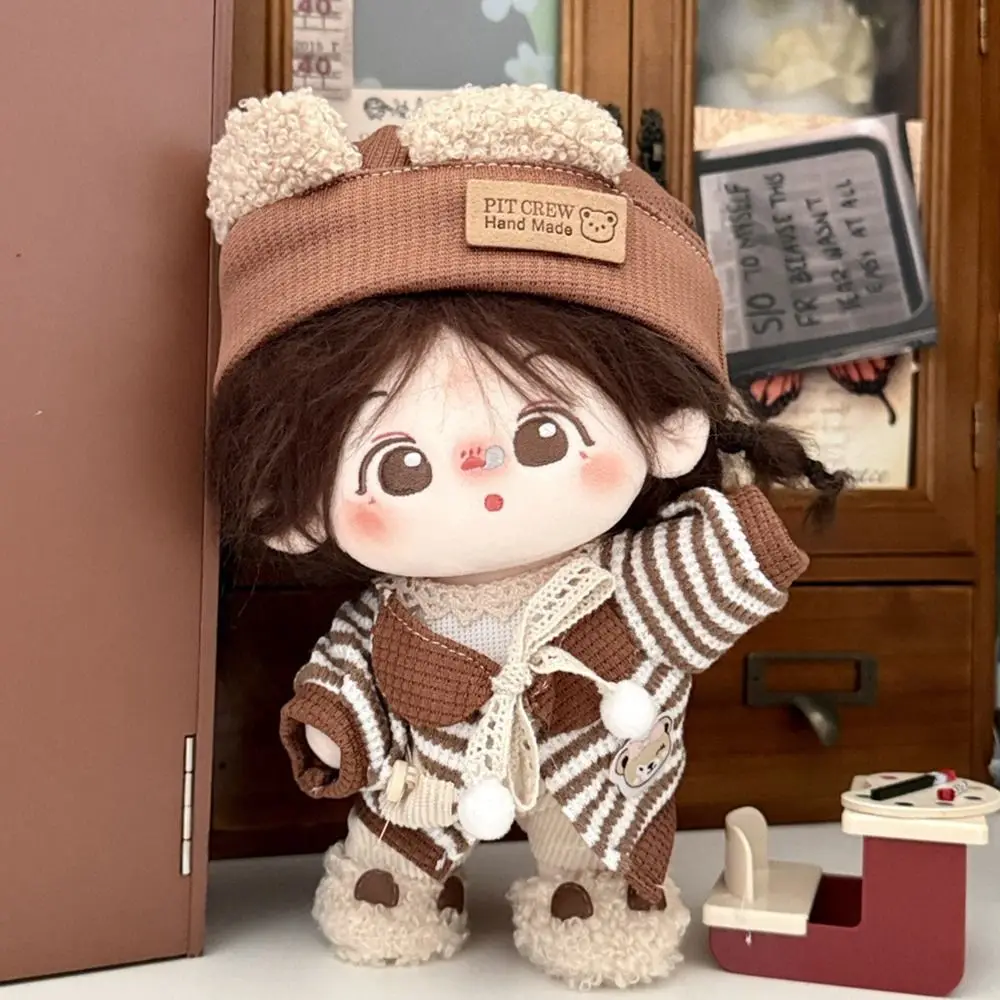 20 cm Baumwolle Puppe Dress Up Spielzeug Puppe Männliche und Weibliche Plüsch Coole Herbst Winter Puppe Set
