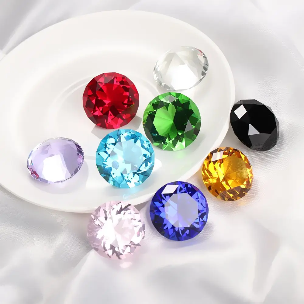 3cm Colorful Glass Crystal Diamond Table Confetti Clear Wedding Supplies Party Decoration Romantic Gifts DIY Accessories