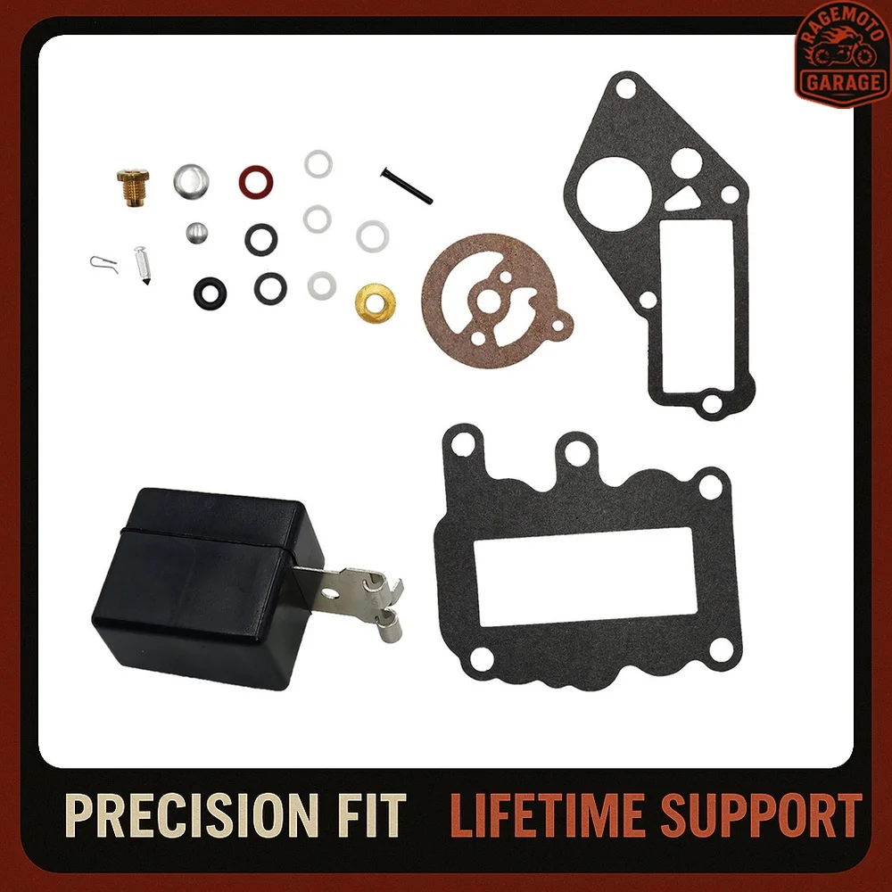 For Johnson Evinrude Outboard 9 Carb Kit w/Float .5 382048 BRP/OMC Carburetor